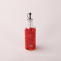 Küchenöl -Topf -Gewürzflasche mit Regal rotes Marmor Getreidglas versiegelter Topf 400 ml Öltopf 150 ml Gewürzflasche